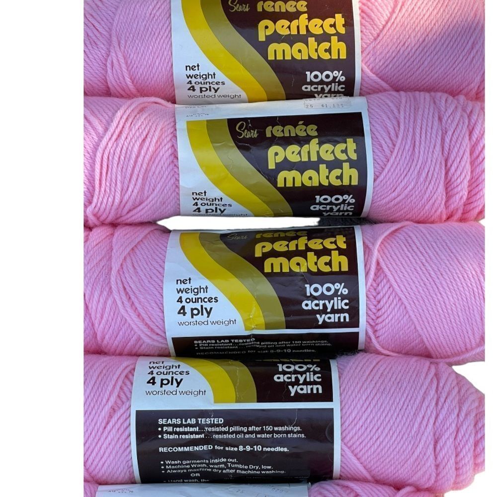 Baby Pink Yarn Sears Perfect Match Lot vintage retired
